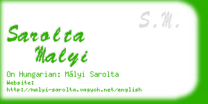 sarolta malyi business card